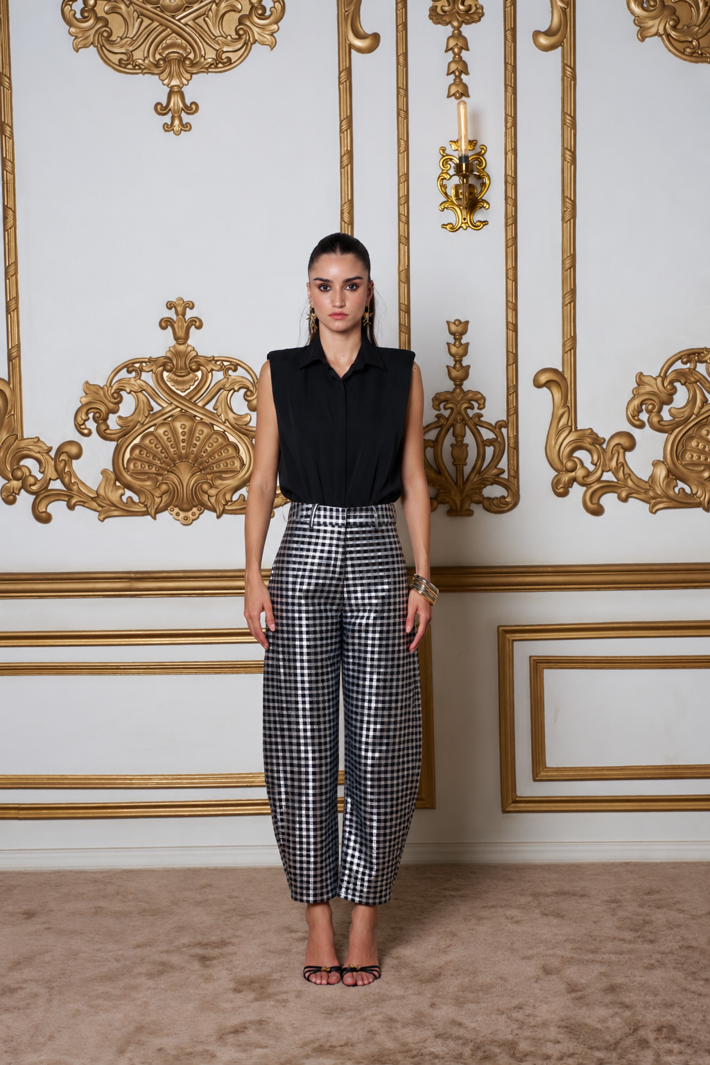 CHANDNI CHANDERI CARROT PANTS