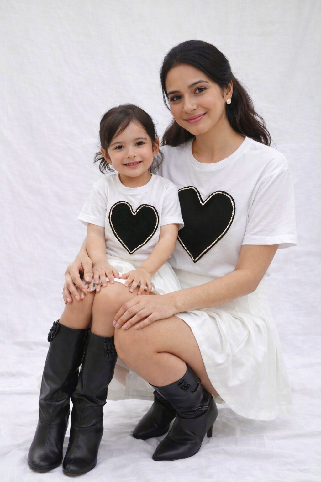 White Heart Tshirt (Pack of 2 T-shirt)