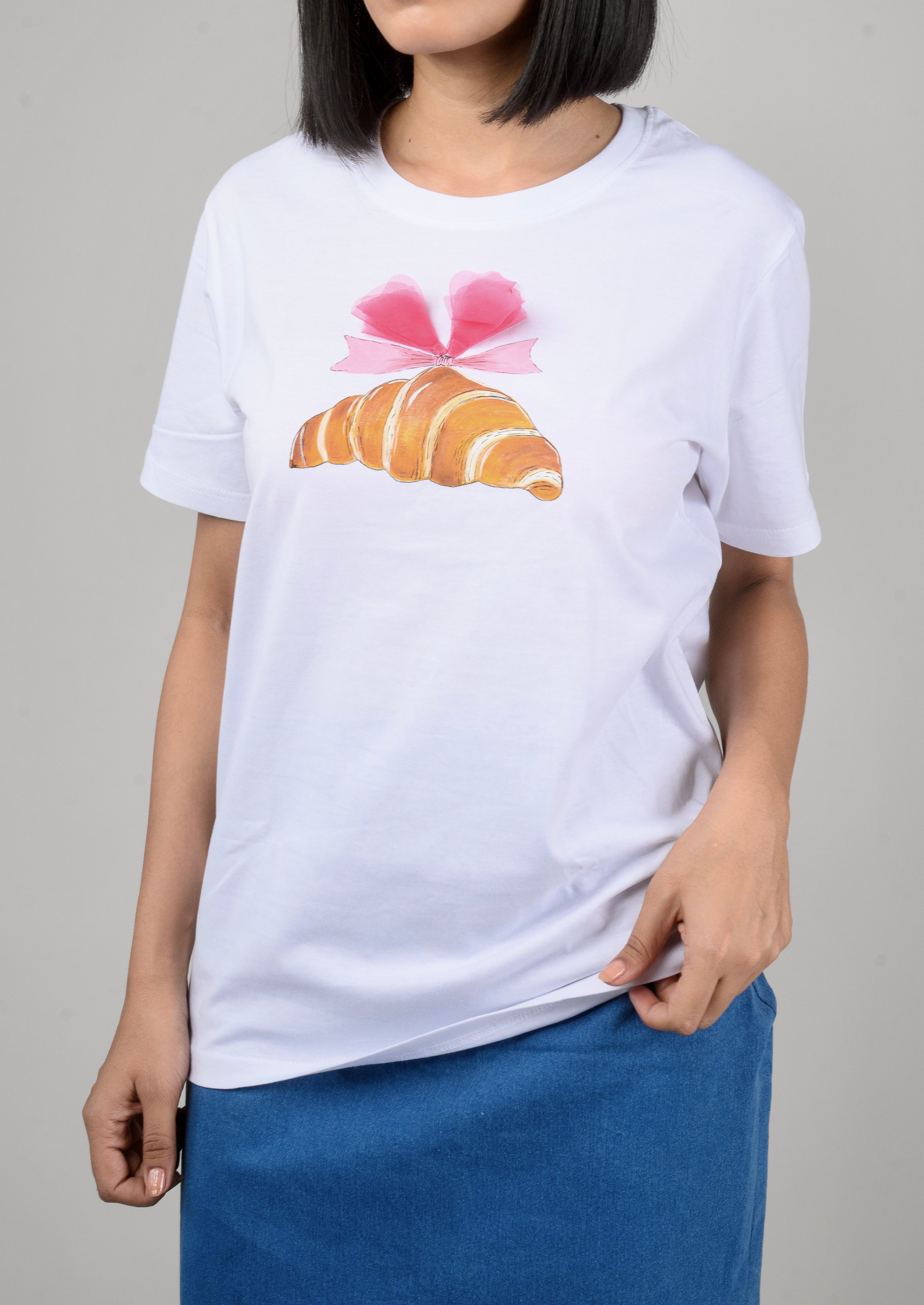 Croissant Hand-Painted Tee