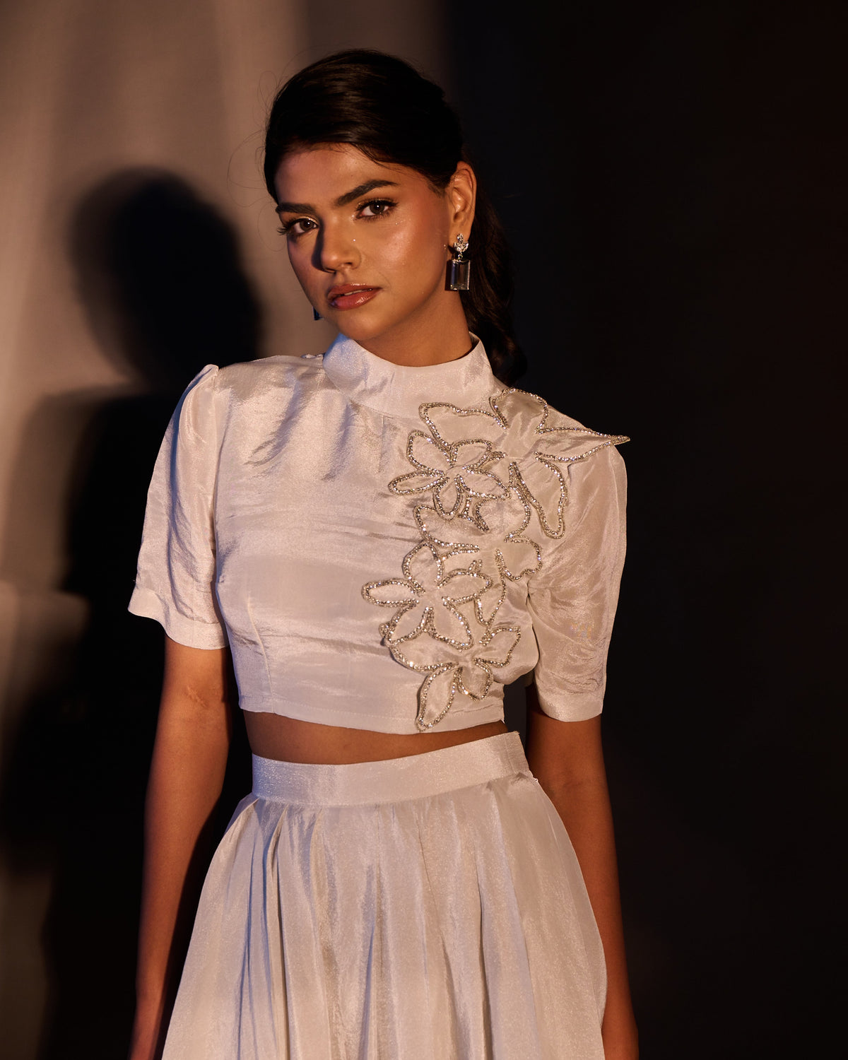 Weaving Cult Silver Tissue Embellished Coord