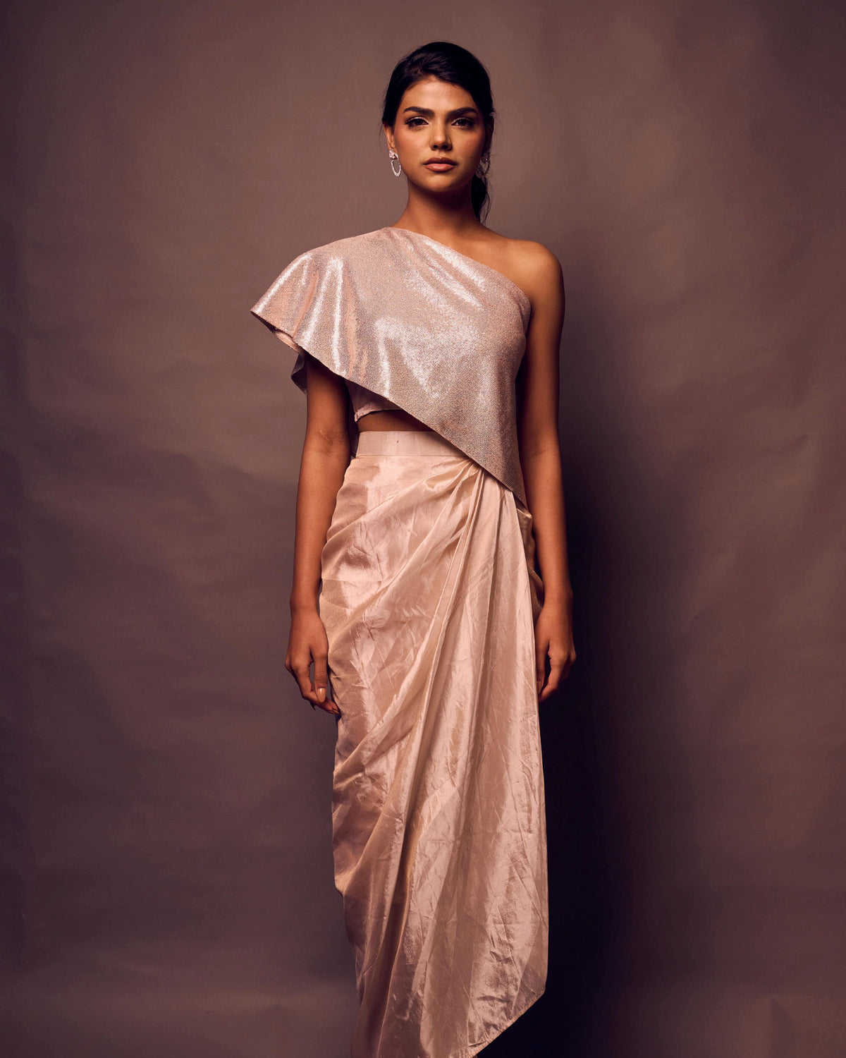 Weaving Cult Rose Gold Sequin Festive Coord set