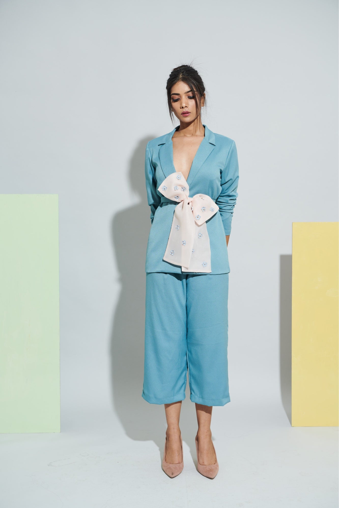 Blue Bow Blazer Cord-set