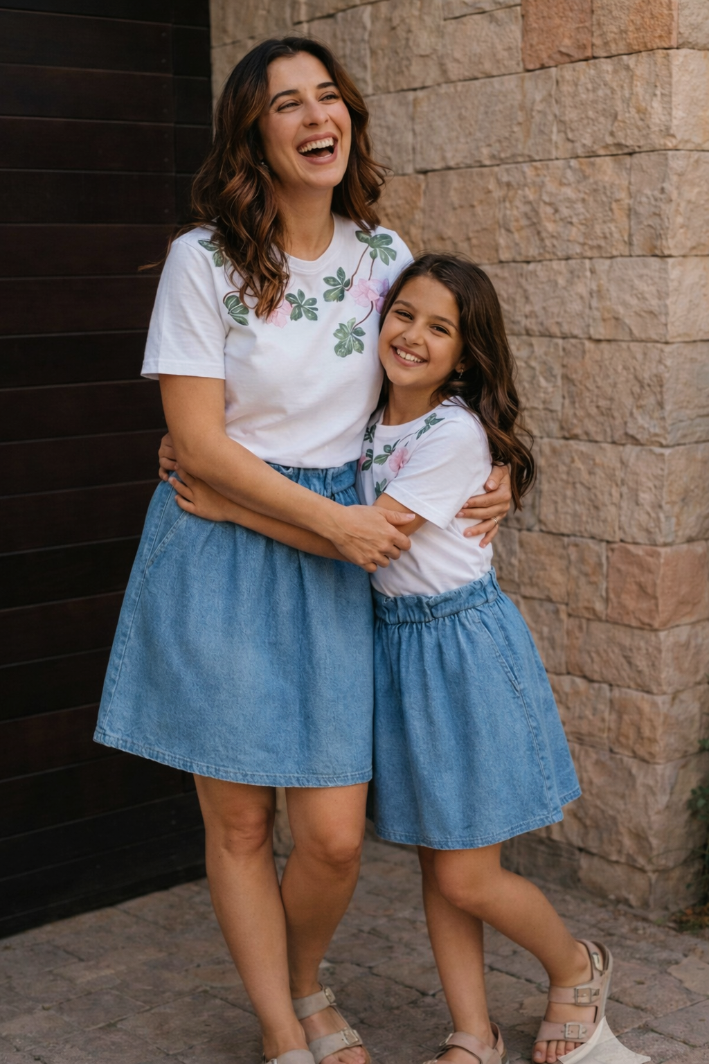 FLORAL HANDPAINTED TSHIRT (Pack of 2 T-shirt)