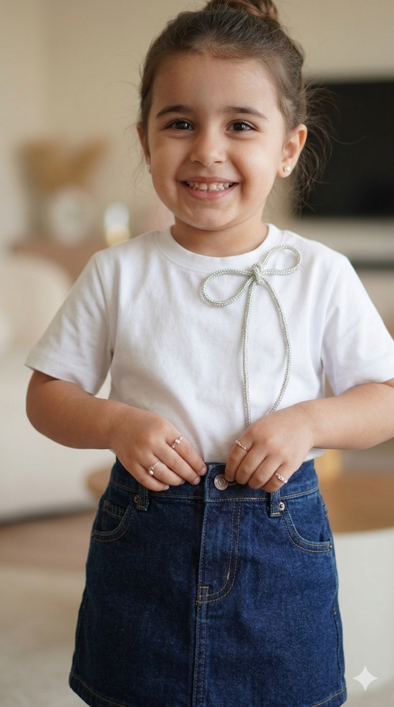 RHINESTONE BOW TSHIRT (Only for kids)
