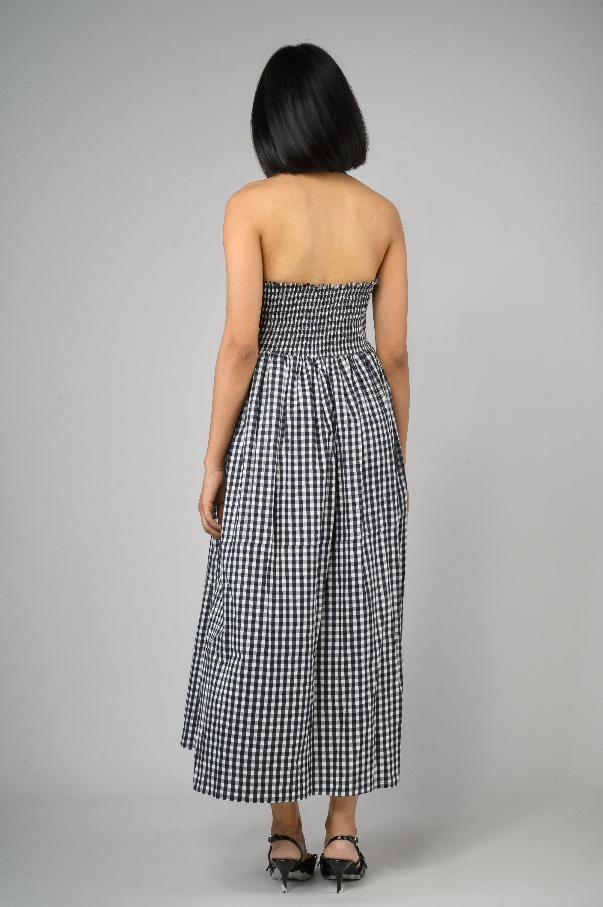 Blossom Gingham Halter Dress