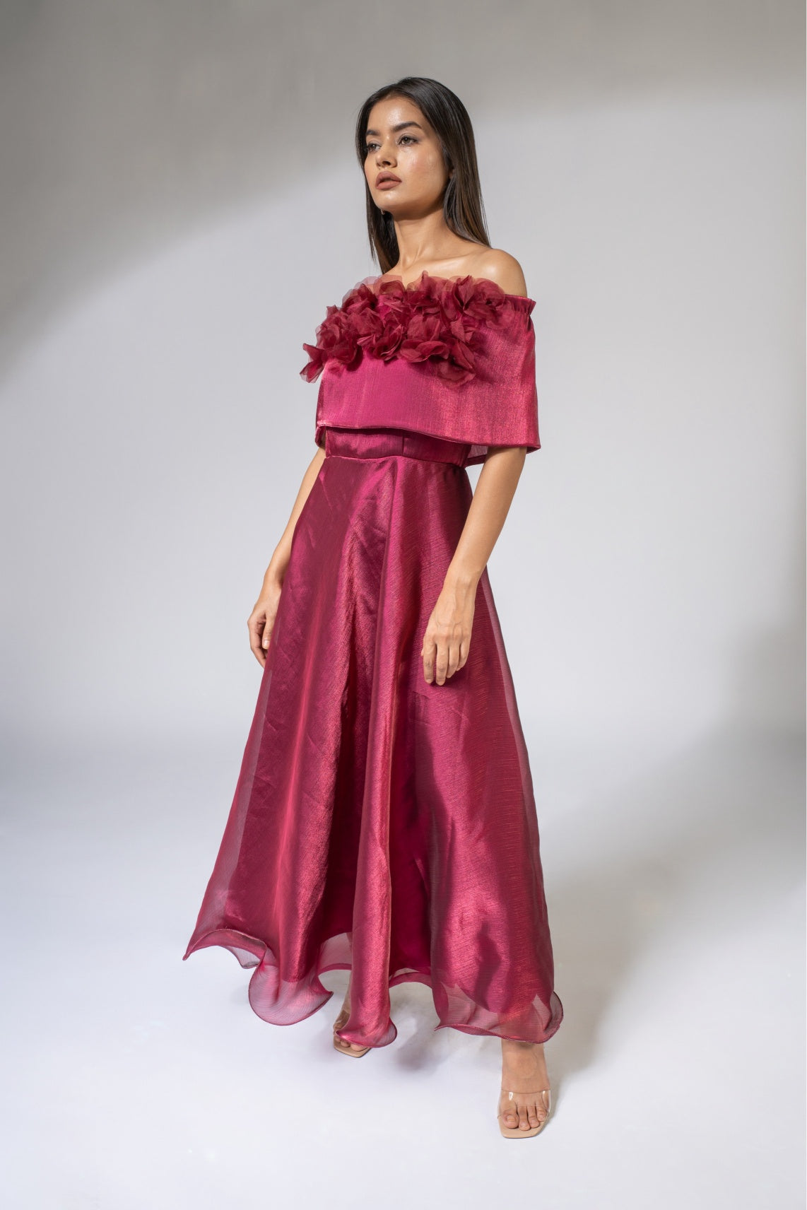 Red Scarlet Organza Gown